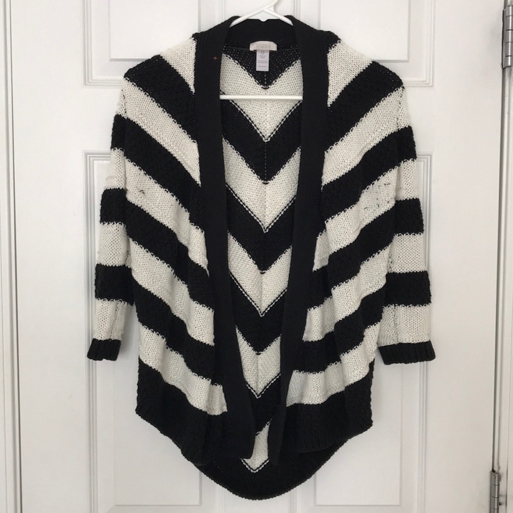Chico’s black and white sweater